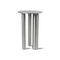 Table d'appoint ronde en acier inoxydable moderne et minimaliste KOYA C280 pour salon, maison, café, bureau