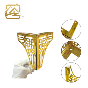 Pieds de canapé en métal creux à motif floral doré de 13 cm, prix usine, solides, pas chers, pour canapé-lit et armoire - Product Image 2