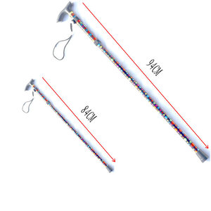 Canne de marche pliable en alliage d'aluminium, 3 sections réglables, embout en caoutchouc, bâton de randonnée tendance - Product Image 2