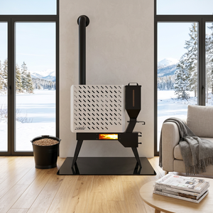 KM0501A Nuevo Diseño, Estufa de <span class=keywords><strong>Pellets</strong></span> Moderna de 5KW, Independiente, Sin Electricidad, para Interiores/Exteriores, <span class=keywords><strong>Chimenea</strong></span> - Product Image 1