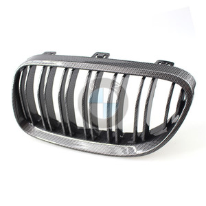 Grille en fibre de carbone double ligne pour BMW E92 E93, pièce de mise à niveau du pare-chocs avant - Product Image 2