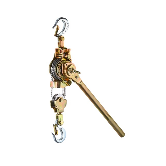 TOYO-INTL Portable 2.5 Tons Wire Rope Dual Gear Ratchet Power Hand Puller