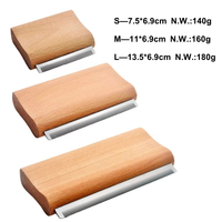 Brosse de toilettage pour chevaux en bois de 20 cm avec logo personnalisé, grattoir à sueur, peigne à curry et outil de démêlage