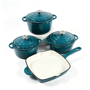 Ensemble de casseroles antiadhésives 4 pièces, casseroles de cuisson, compatibles four, en fonte, pour cuisinière à <span class=keywords><strong>induction</strong></span> et à gaz - Product Image 1