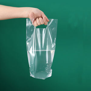 Bolsa de Plástico Transparente Reciclable Personalizada con Logotipo de Marca Impreso, Bolsa para Llevar Café, Bolsa con Asa - Product Image 5