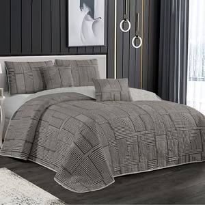 تخصيص النمط الحديث ثلاث قطع لينة مبطن الصلبة غطاء السرير مجموعة مكافحة ساكنة مكافحة الغبار العث 400TC البوليستر كل الموسم - Product Image 4