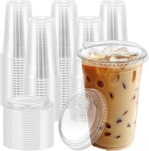 Film d'étanchéité jetable en gros pour gobelets à café transparents Boba Tea avec logo personnalisé en forme de U, 16 oz, 12 oz, 32 oz, avec couvercle - Product Image 1