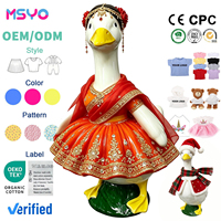 MSYO Goose Clothes Kleid aus Polyester mit klassischem Print-Design für Geburtstag, Weihnachten, Halloween, Heimkleidung