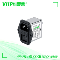 220V AC Emi Power Socket Filter Filtre RFI monophasé de petite taille (LC RC Networks) avec interrupteur à fusible pour le filtrage de réseau LC RC