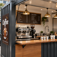 Mini-bar conteneurisé pop-up de 10 pieds avec machine à crème glacée – Kiosque portable pour café