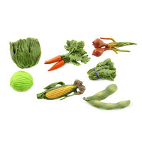 Juego de Modelos de Frutas y Verduras de Plástico Sólido, Juguete Educativo de Aprendizaje Temprano para Niños de 14 Años, Superventas