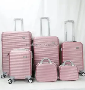 12 14 16 20 24 28 inch ABS du lịch xe đẩy hành lý túi không thấm nước vỏ cứng có thể thu vào vali 6 cái Bộ