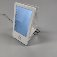 Kiosque de dons en libre-service avec écran tactile de 10 pouces, boîte à monnaie en métal, lecteur NFC, système Android, blanc, 2 Go de RAM, 32 Go de ROM, montage sur bureau