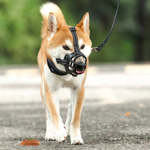 Muselière pour chien en cuir souple et résistant, réglable, anti-morsure, avec design ajouré pour la circulation des dents, pour la protection de la bouche des chiens - Product Image 5