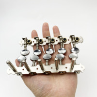 Bulk Supply Original Factory 5 Units Double Hole Round Head Tuning Pegs Accessories for Folk Classical Guitar 10 String Banjo