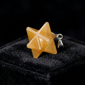 Pendentifs de radiesthésie en Aventurine Jaune Foncé Markaba, faits à la main, objets de collection, artisanat en pierre semi-précieuse, Feng Shui, Chakra, Guérison Amoureuse - Product Image 1