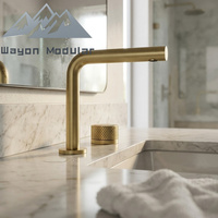 Robinet de lavabo monocommande Wayon de luxe en or brossé, dernière collection