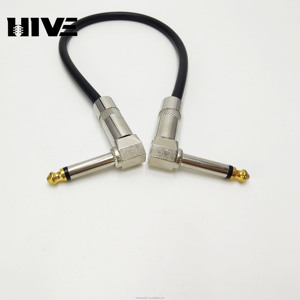 Câble audio coudé HIVE30CM 6,35 mm (1/4 pouce) pour effets et accompagnement, blindé anti-bruit, pièce unique - Product Image 3