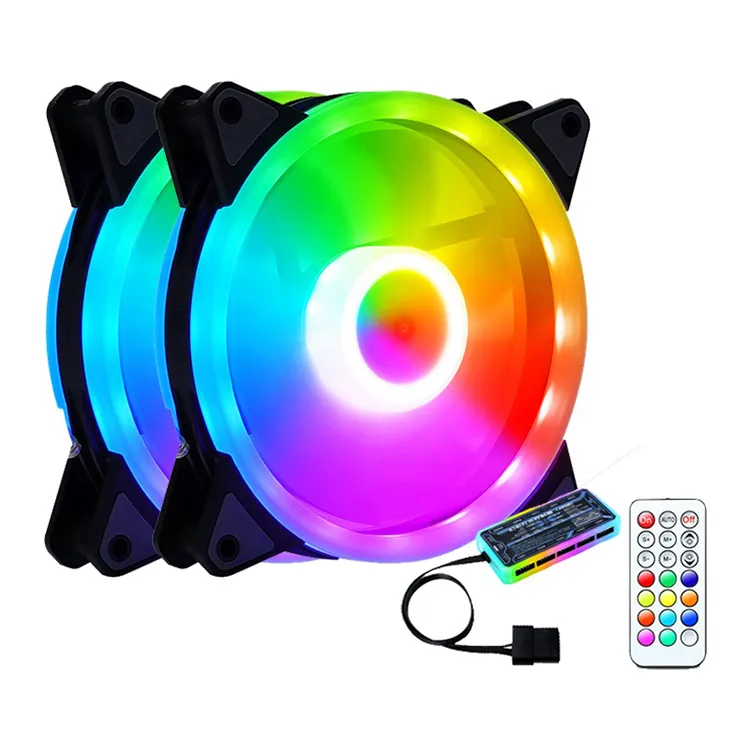 Özel Logo düşük adedi 12v Rgb oyun Pc Fan bilgisayar kasası soğutucu Cpu 120mm Rgb Fan