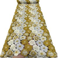 Dentelle Guipure Soluble dans l'Eau, Broderie Florale, Tissu pour Confection de Vêtements Faits Main