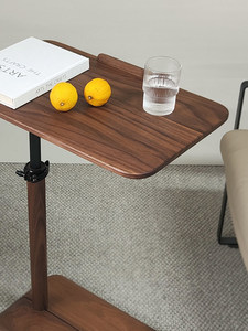 <strong>Black</strong> Walnut Solid Wood Small Coffee <strong>Table</strong> Lifting Rotating <strong>Sofa</strong> Side Bedside <strong>Table</strong> Nordic Modern Simple Living Room Furniture - Product Image 5