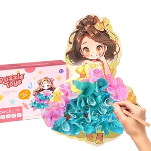 24 piezas princesa personalizado rompecabezas DIY 3D tablero de dibujo poking Art DIY set Juguetes - Product Image 1