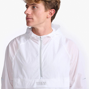 Anorak <span class=keywords><strong>de</strong></span> <span class=keywords><strong>randonnée</strong></span> et <span class=keywords><strong>de</strong></span> course léger pour hommes, coupe-vent <span class=keywords><strong>de</strong></span> pluie zippé et respirant avec col montant, fabricant <span class=keywords><strong>de</strong></span> vêtements - Product Image 6