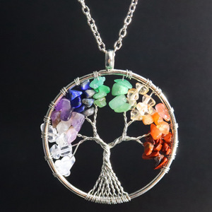 7 Chakra Quartz <span class=keywords><strong>Arbre</strong></span> <span class=keywords><strong>de</strong></span> <span class=keywords><strong>Vie</strong></span> Pendentif Guérison Cristal Collier pour Femmes Reiki Bijoux - Product Image 6