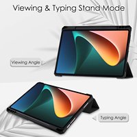 Aimant Mince Trifold Acrylique Transparent Stand PU Cuir Tablette Couverture pour Xiaomi Pad 5/5 Pro 11 Pouces