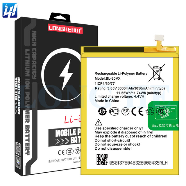 3050mAh BL-30VX X5516 X5516B Mobile Phone Battery for Infinix Smart 3 Battery