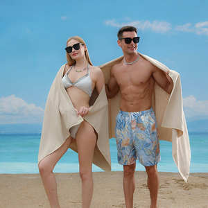 Beach <b>Towel</b> Custom Summer Rectangle Large Bath <b>Towels</b> High Quality Quick Dry Sand-Free Solid Color <b>Microfibre</b> Eco-Friendly - Product Image 4