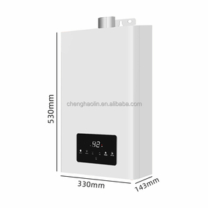 Chauffe-eau instantané au <span class=keywords><strong>gaz</strong></span> sans réservoir 10L en acier inoxydable avec échangeur de chaleur en cuivre <span class=keywords><strong>et</strong></span> évacuation forcée par cheminée pour <span class=keywords><strong>gaz</strong></span> naturel/GPL - Product Image 3
