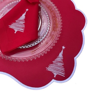 Personalised <b>Table</b> <b>Linens</b> Customized Styling Embroidered Edge Scalloped Hemstitch 100% <b>Cloth</b> <b>Linen</b> Napkins for Hotel Wedding - Product Image 2