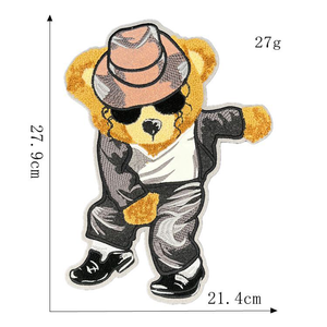 Высококачественные нашивки из ткани с вышивкой в виде медведя — модный декор для одежды и рюкзаков - Product Image 4