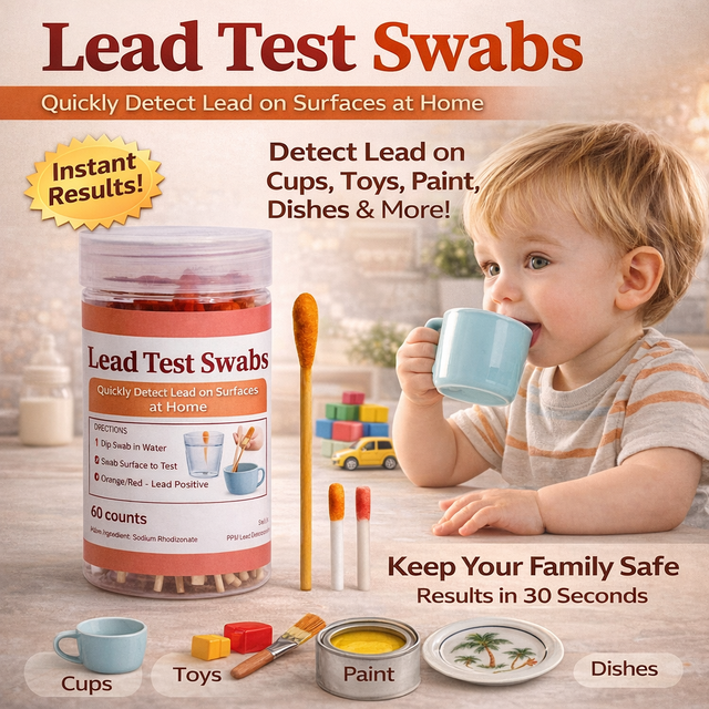 Rapid Lead Test Swabs Kit for Surface Detection on Toys Dishes Cups Paint Home Use 60 Swabs OEM/ODM