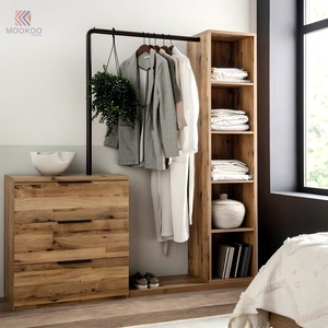 MOOKOO Armadio Moderno Personalizzato in Metallo per Ingresso, Mobile Contenitore, Appendiabiti, Libreria, Panca Portascarpe Multifunzione, <span class=keywords><strong>Pannello</strong></span> da 8mm - Product Image 2