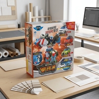 Boîte d'emballage personnalisée pour jouets de fenêtre, boîte en carton robot transformable avec impression de logo, pour jouets pour enfants, fabrication sur mesure