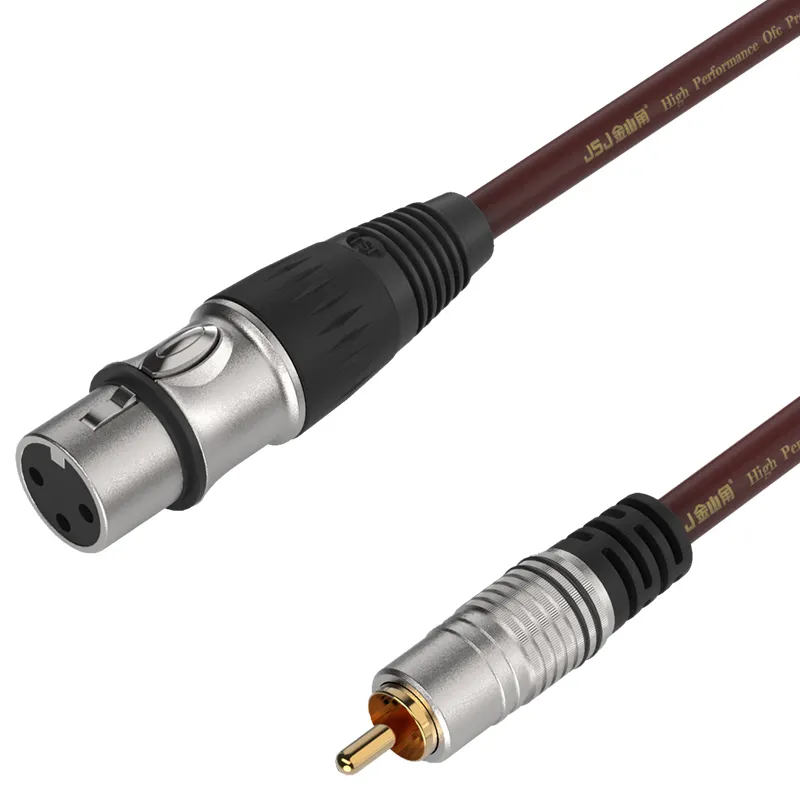 Cáp Micro HiFi Kim Loại RCA Nam Đến XLR Nữ Cáp Kết Nối Âm Thanh Mono Cho Máy Ghi Âm CD Player Loa Bảng Điều Khiển Trộn