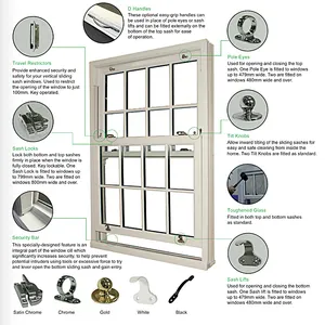 Fenêtre suspendue thermique de cuisine, auvent insonorisé en Aluminium glacé, fenêtre à Double suspension