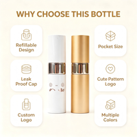 Atomiseur de parfum portable rechargeable pour voyage, design rotatif, format pochette, emballage cosmétique en vrac
