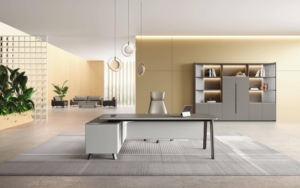 Calidad estable, verde y protección del medio ambiente, estilo minimalista, escritorio de oficina de madera contrachapada, adecuado para el gerente de la Oficina. - Product Image 3