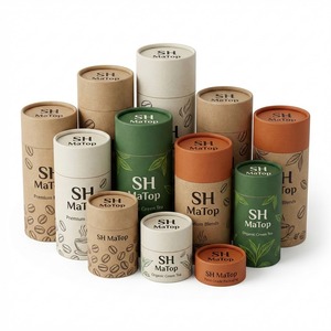 Kemasan Silinder Dorong-Tarik dari Karton Kraft Bentuk Bulat <span class=keywords><strong>2</strong></span> Oz, Kotak Tabung Lip Balm Kosong - Product Image 1