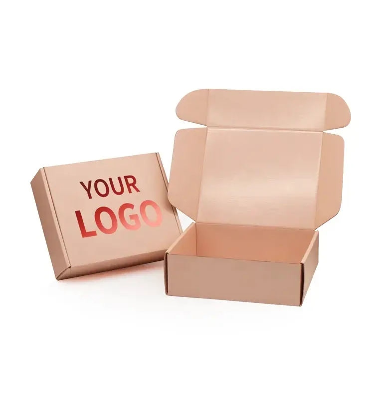 Fabrication de boîtes en carton ondulé personnalisées imprimées en couleur avec logo boîtes d'emballage à vêtements en papier pour transport de vêtements durables