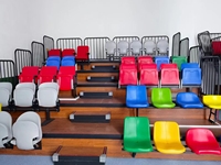 Chaise pliante creuse en plastique avec accoudoirs Sports et divertissement