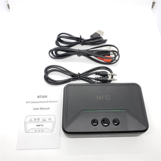 TUTI NFC Desktop Wireless Receive Hi-Fi Level High-fidelity Sound Quality AUX 3.5mm BT 5.0 NFC Bluetooth Receiver