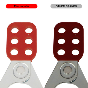 قفل أمان فولاذي Elecpopular EP-8311 مقاس 1 بوصة، 6 فتحات، متعدد الاستخدامات، مقاوم للعبث، قفل LOTO للمعدات الصناعية، متوافق مع معايير ANSI، 50 مم - Product Image 3