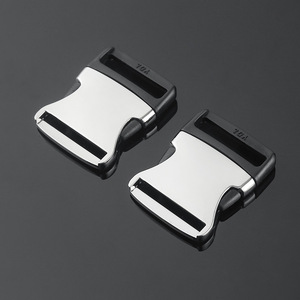 Hebilla de Liberación Lateral de Metal Jiuyuan, Aleación de Zinc Plateada, Duradera, para Accesorios de Bolsos - Product Image 1