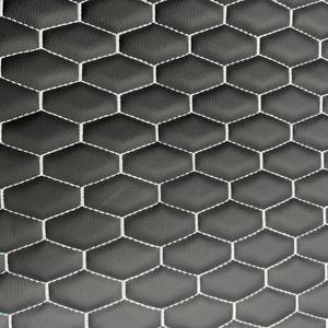 Tapicería de cuero acolchado para coche, patrón en relieve, <span class=keywords><strong>espuma</strong></span> de esponja, tela de suelo cosida con diamantes de PVC para muebles, uso de bolsas decorativas - Product Image 1