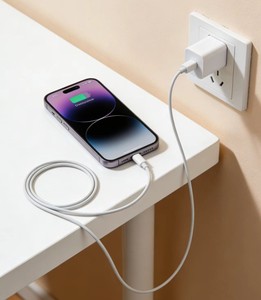 Cavo di Ricarica e Sincronizzazione Dati Type C a iOS in Nylon Intrecciato Compatibile con iPhone 14 13 12 11 8 Pro 1,5M - Product Image 2