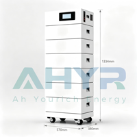 Système de stockage d'énergie domestique hybride empilable LiFePO4 288V 100Ah 28kWh compatible avec onduleur triphasé pour appareils électroménagers